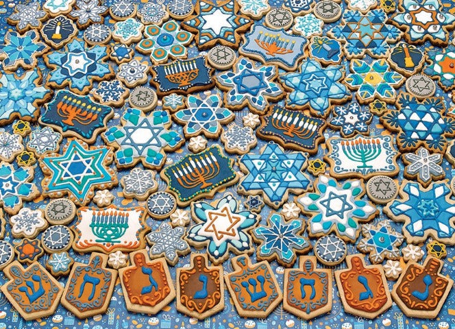 Cobble Hill Puzzle Hanukkah Cookies, 1000 Piece - Treasure Island Toys