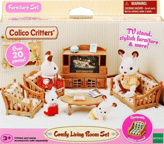 Calico Critters Furniture - Comfy Living Room Set - Treasure Island Toys