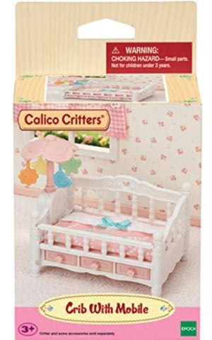 Calico Critters Furniture - Crib with Mobile - Treasure Island Toys