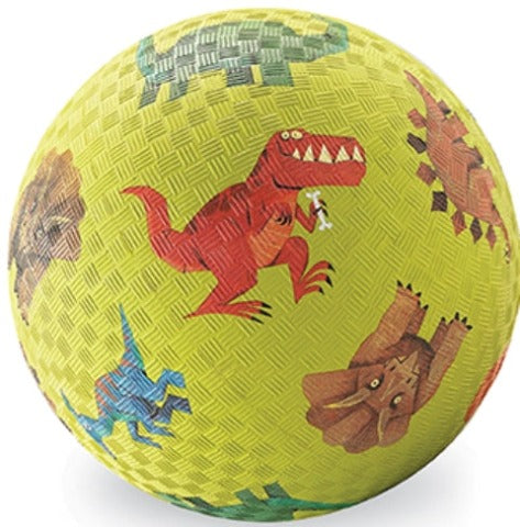 Crocodile Creek Playground Ball 5 Inch, Green Dinosaur - Treasure Island Toys