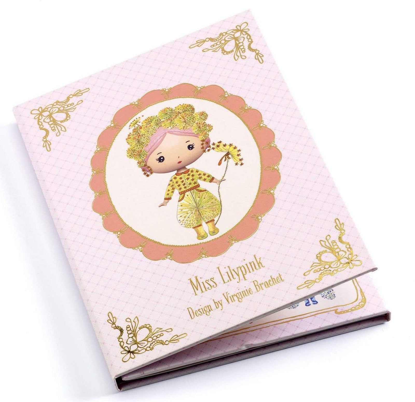 Djeco Tinyly - Sticker Paper Doll Miss Lilypink - Treasure Island Toys