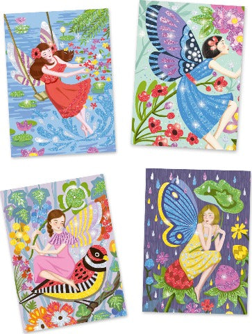 Djeco Art Kit - Glitter Board Gentle Life of Fairies - Treasure Island Toys