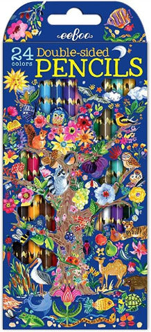 Eeboo Art - Tree of Life Double-sided Coloured Pencils - Treasure Island Toys