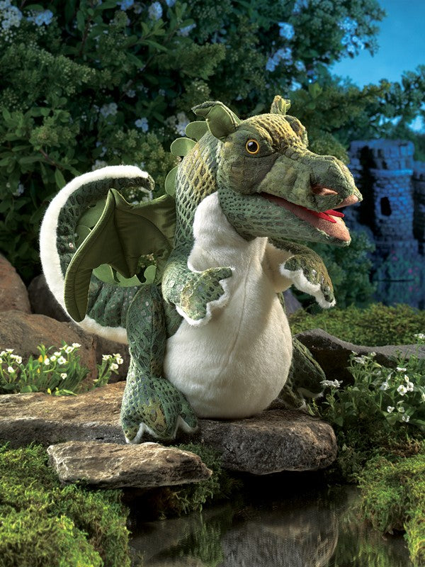 Folkmanis Puppet - Baby Dragon - Treasure Island Toys