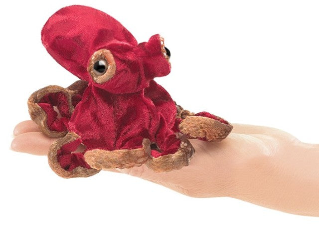 Folkmanis Finger Puppet - Red Octopus - Treasure Island Toys