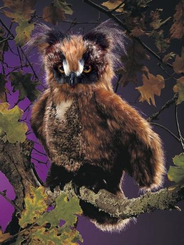 Folkmanis Puppet - Great Horned Owl - Treasure Island Toys