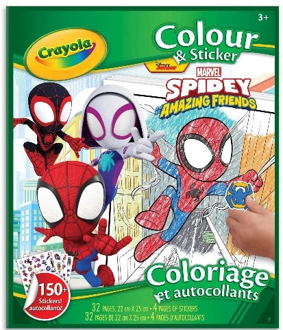 Crayola Colour & Sticker Spidey & Friends - Treasure Island Toys