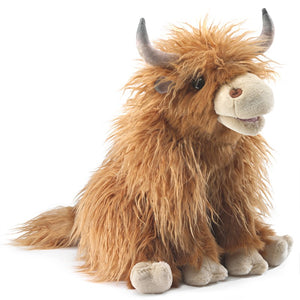 Folkmanis Puppet - Highland Cow - Treasure Island Toys