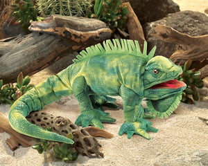 Folkmanis Puppet - Iguana - Treasure Island Toys