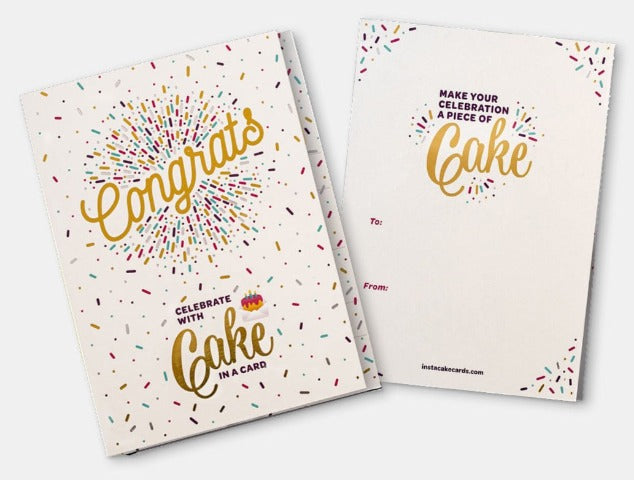 InstaCake Cake in a Card -  Congratulations, Vanilla - Treasure Island Toys