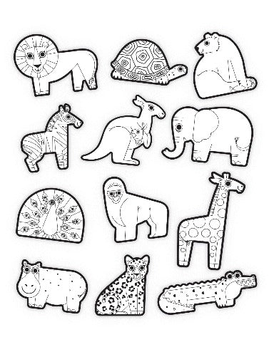 Crocodile Creek Colouring Stickers Animals - Treasure Island Toys