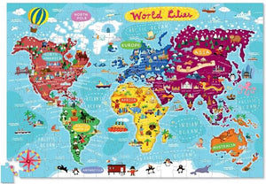 Crocodile Creek Poster Puzzle - World Cities, 200 Piece - Treasure Island Toys