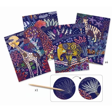 Djeco Art Kit - Scratch Art Lush Nature - Treasure Island Toys