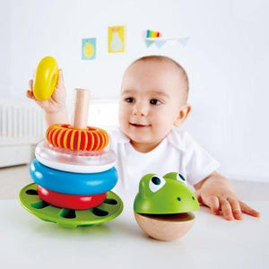 Hape Toddler Mr. Frog Stacking Rings - Treasure Island Toys