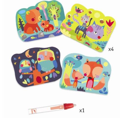 Djeco Art Kit - Magic Colouring Hidden in the Woods - Treasure Island Toys