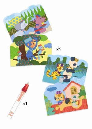 Djeco Art Kit - Magic Colouring Hidden Outside - Treasure Island Toys