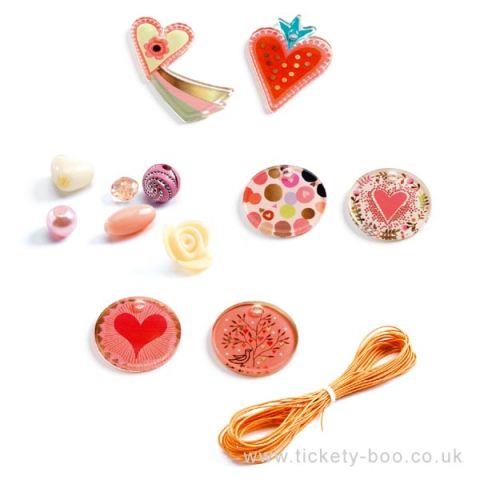 Djeco Art Kit Beads - Fancy Hearts - Treasure Island Toys