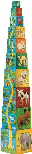 Djeco Toddler - Stacking Cubes My Friends - Treasure Island Toys
