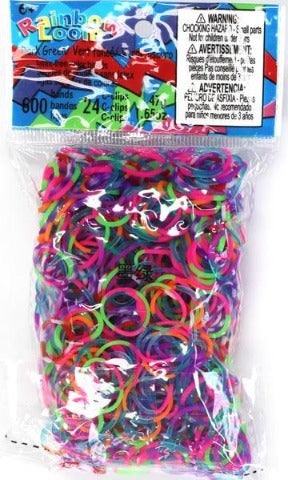 Rainbow Loom Elastics - Mixed Refills - Treasure Island Toys