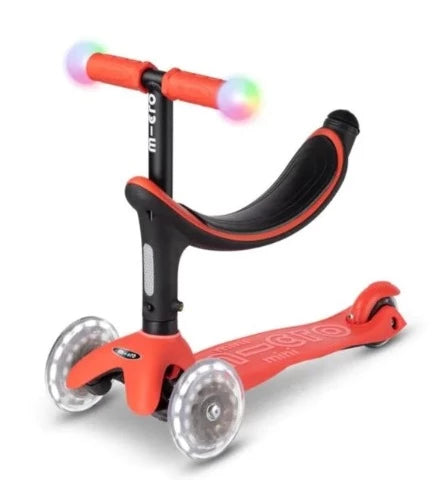 Micro Scooter Mini2Grow Deluxe Magic LED Scooter Red