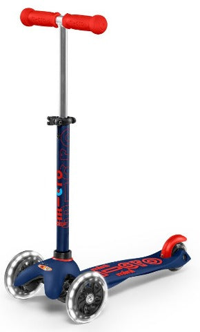 Micro Kickboard Mini Deluxe LED Scooter - Navy Blue - Treasure Island Toys