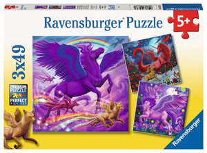 Ravensburger Puzzle 3 x 49 Piece, Mythical Majesty - Treasure Island Toys