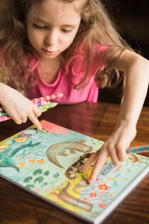 Eeboo Art - Otters at Play Sketchbook - Treasure Island Toys