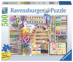 Ravensburger Puzzle 500 Piece, The Artist's Palette - Treasure Island Toys
