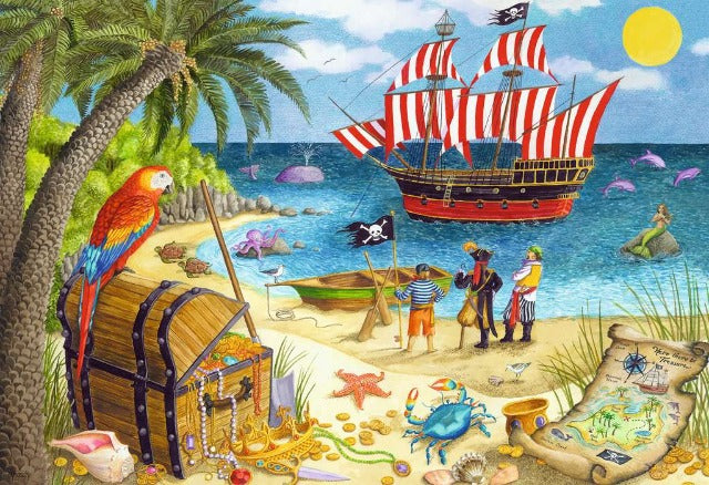 Ravensburger Puzzle 2 x 24 Piece, Pirates & Mermaids - Treasure Island Toys