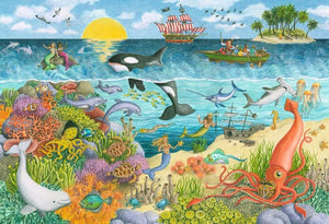 Ravensburger Puzzle 2 x 24 Piece, Pirates & Mermaids - Treasure Island Toys