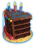 Greeting Card Birthday -  Chocolate Birthday Cake - Treasure Island Toys