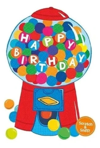 Greeting Card Birthday - Bubblegum Machine - Treasure Island Toys