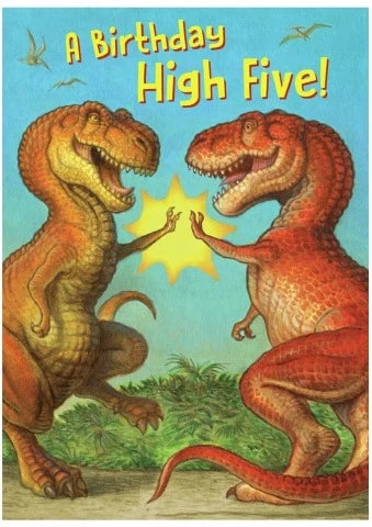 Greeting Card Birthday - Dinosaur Birthday High Five - Treasure Island Toys