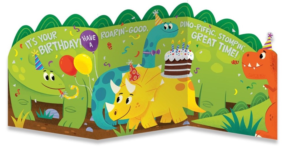 Greeting Card Birthday - Dino - Treasure Island Toys