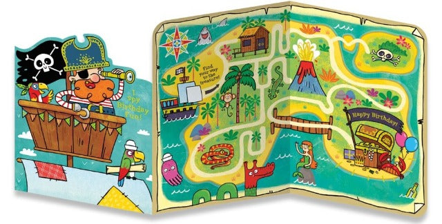 Greeting Card Birthday - Pirate Treasure - Treasure Island Toys