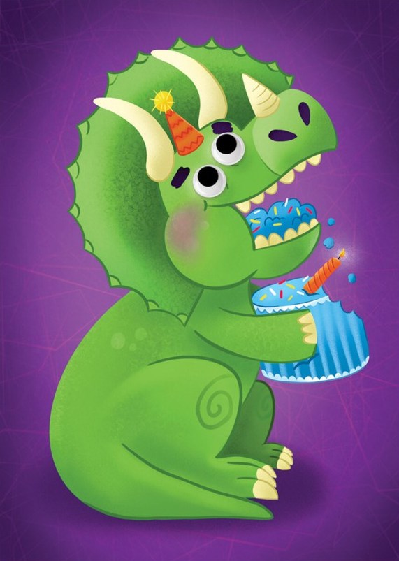 Greeting Card Birthday - Googly Eyed Dinosaur - Treasure Island Toys
