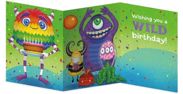 Greeting Card Birthday - Monster - Treasure Island Toys