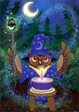 Greeting Card Birthday - Wizard with Jewel Scepter - Treasure Island Toys