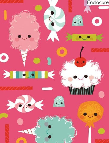 Greeting Card Enclosure -  Candy Pattern - Treasure Island Toys