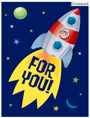 Greeting Card Enclosure - Space Rocket - Treasure Island Toys