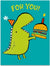 Greeting Card Enclosure - Dino with Birthday Burger - Treasure Island Toys