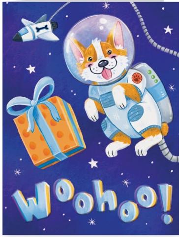 Greeting Card Enclosure - Space Dog - Treasure Island Toys