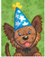 Greeting Card Enclosure -  Dog With Party Hat - Treasure Island Toys