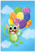 Greeting Card Enclosure -  Monster with Balloons - Treasure Island Toys