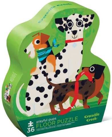 Crocodile Creek Floor Puzzle Playful Pups, 36 Piece - Treasure Island Toys