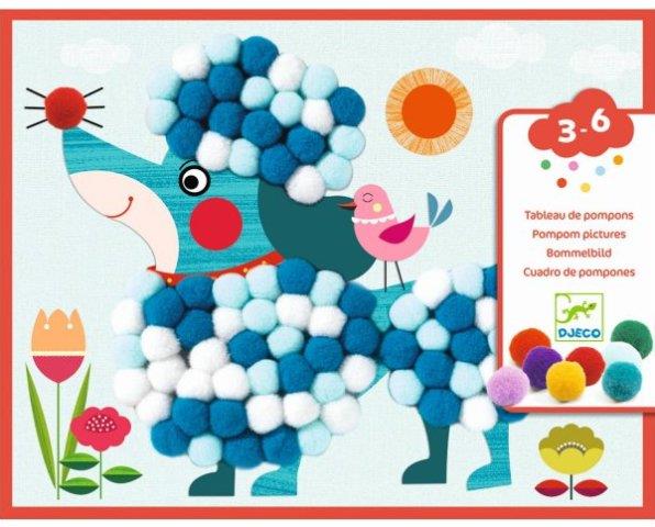 Djeco Art Kit - PomPom Dogs to Stroke - Treasure Island Toys