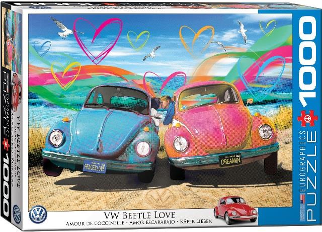 Eurographics Puzzle VW Beetle Love, 1000 Piece - Treasure Island Toys