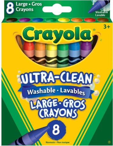 Crayola Ultra-Clean Large Crayons 8 Pack - Treasure Island Toys