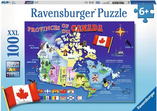 Ravensburger Puzzle 100 Piece, Map of Canada - Treasure Island Toys