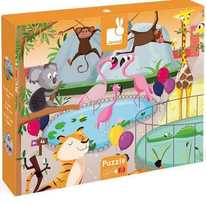 Janod Tactile Puzzle - A Day at the Zoo - Treasure Island Toys